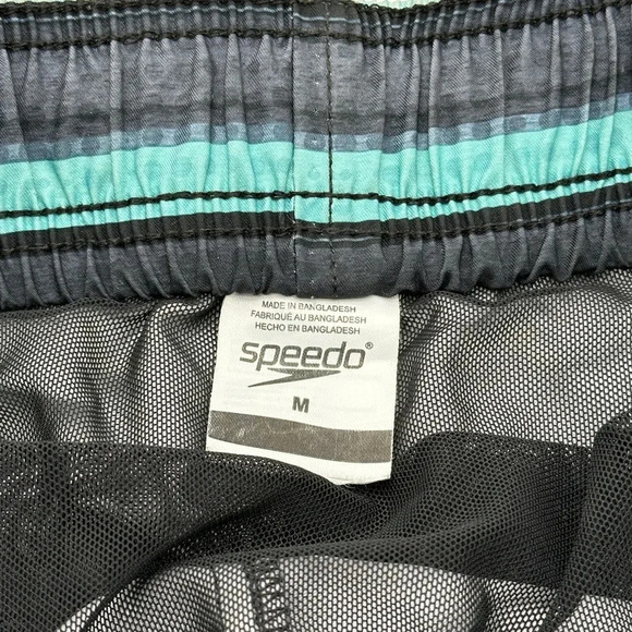 Speedo Men's 5.5" Volley Anthracite Cliff Stripe Swim Trunk Size M - Picture 6 of 9